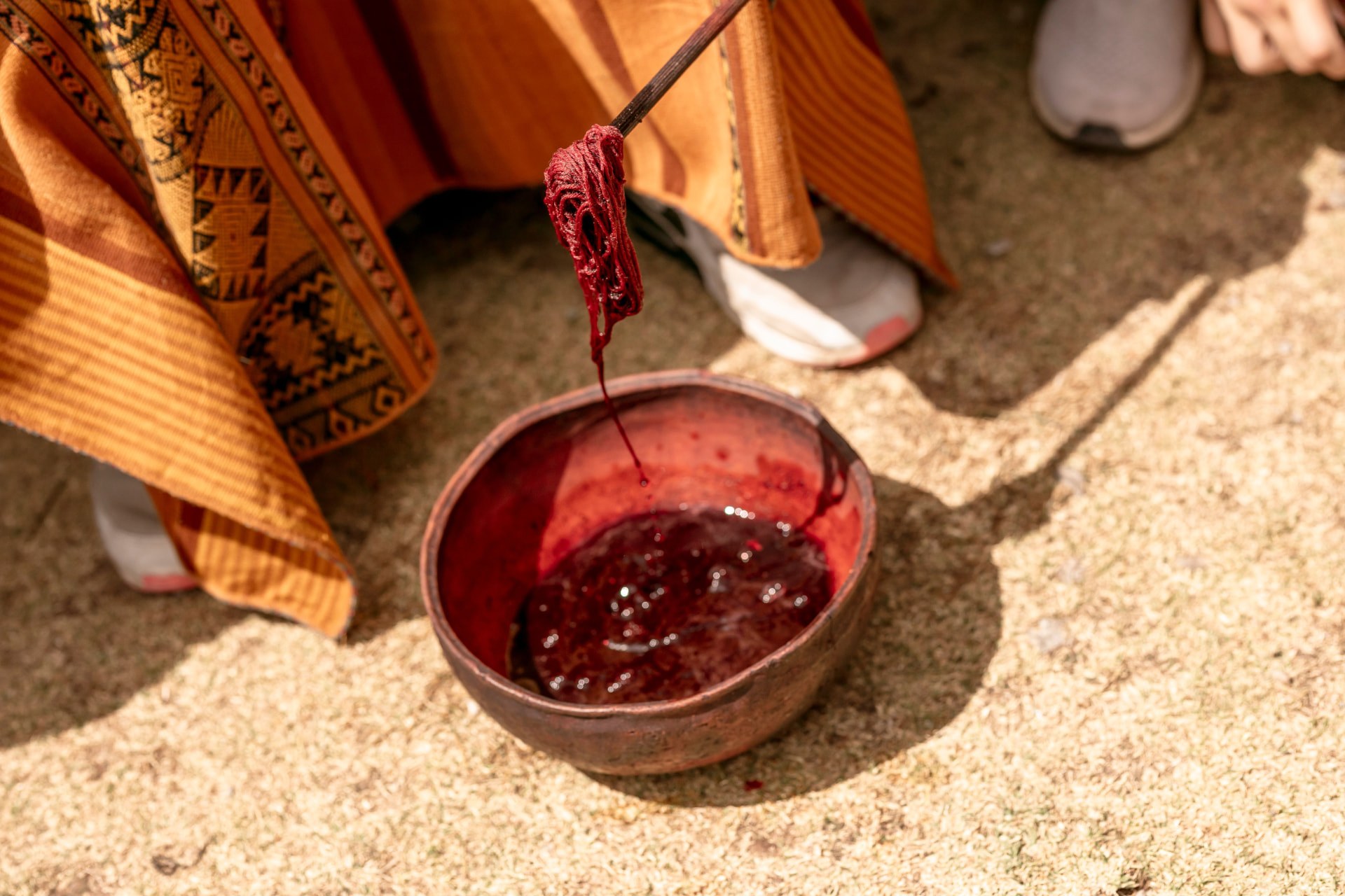 Taller de textiles en Chinchero